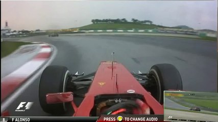 2012 F1 malaysia fernando alonso onboard victory lap