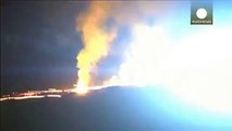 breaking news - Volcano erupts on Reunion Island