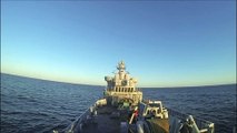 Anti-ship missile hits empty Norge Army Ship during Training