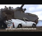 Tank crushes van 2