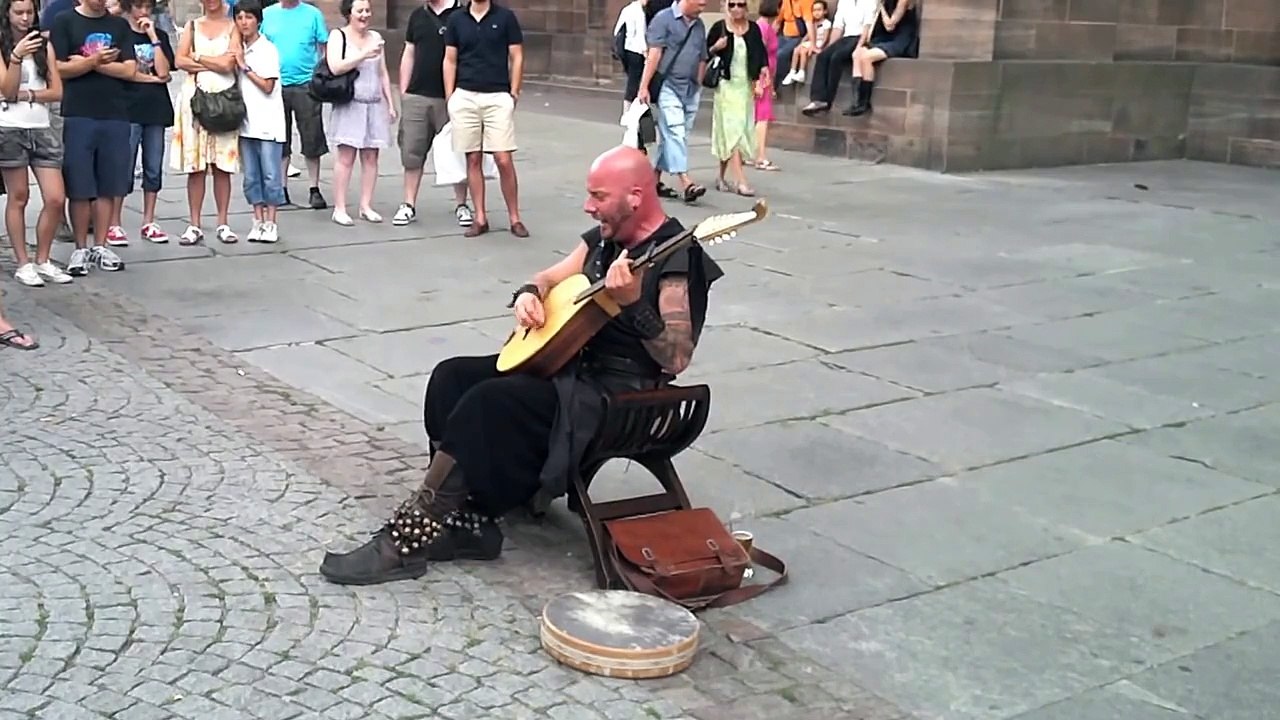 Luc Arbogast, street Performer in Strasbourg, France, has amazing vocal talent.