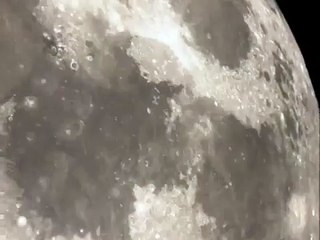 Moon seen through Dobsonian Newton Telescope 10" (Galaxy Dobson D10-K-MCF)