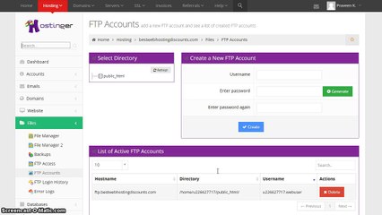 How to create an FTP account in cPanel