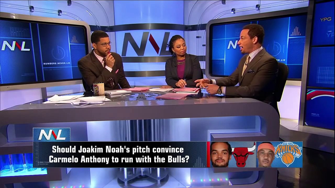 Bulls' Joakim Noah Makes Pitch to Carmelo Anthony