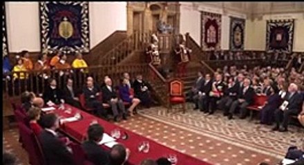 Juan Goytisolo al recibir el Premio Cervantes