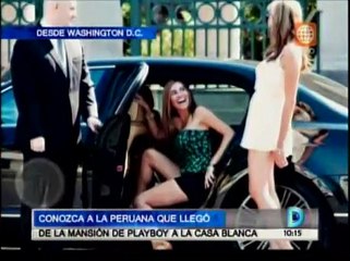 ‘Conejita’ Playboy peruana cantó en la Casa Blanca [Video]