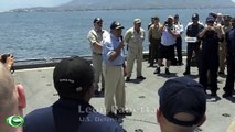 U.S. Defense Secretary Leon Panetta visits USNS RICHARD BYRD in Cam Ranh Bay