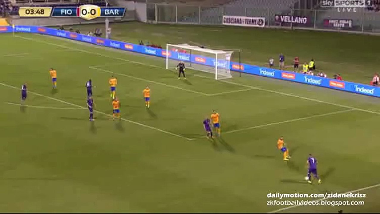 1-0 Federico Bernardechi Goal _ Fiorentina v. Barcelona - International Champions Cup 02.08.2015