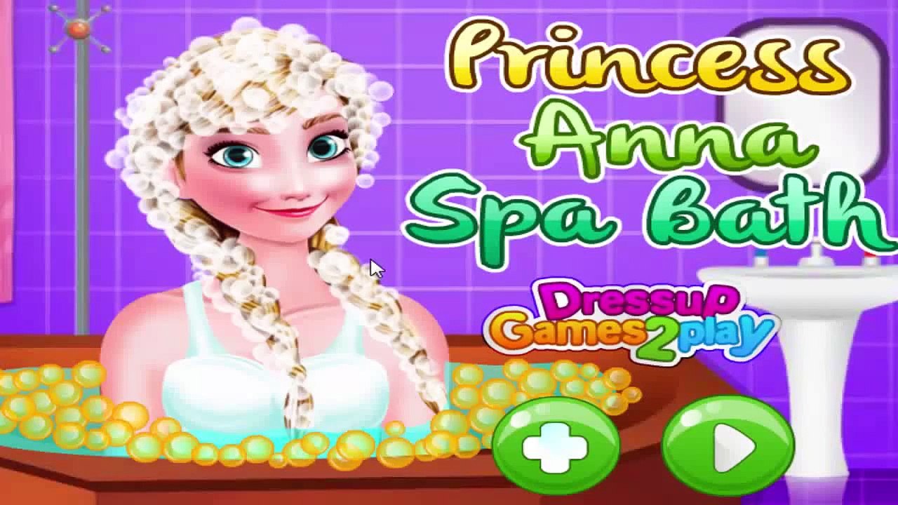 PRINCESS FROZEN ANNA SPA BATH DRESS UP AND MAKE OVER GAME FOR GIRLS