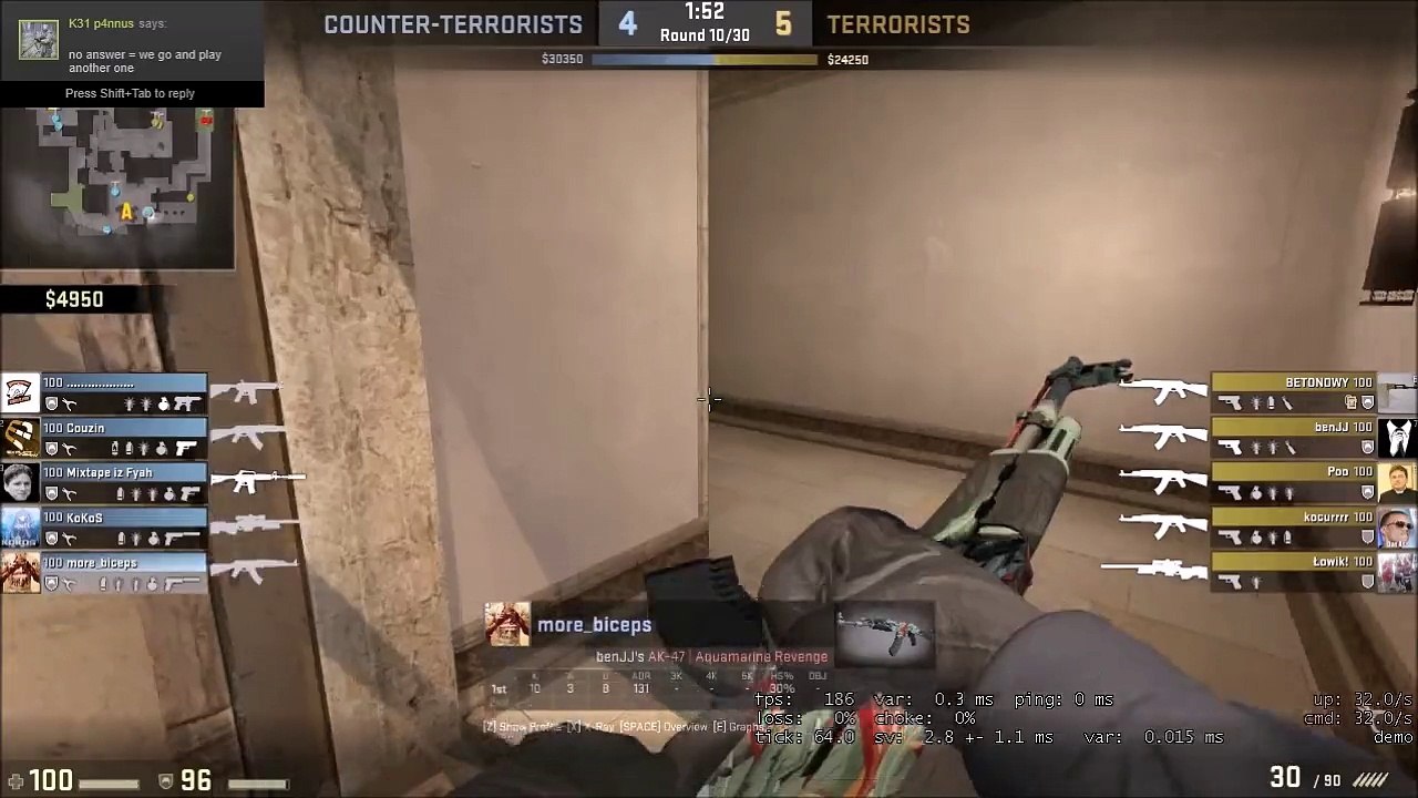 1v4 mirage AK