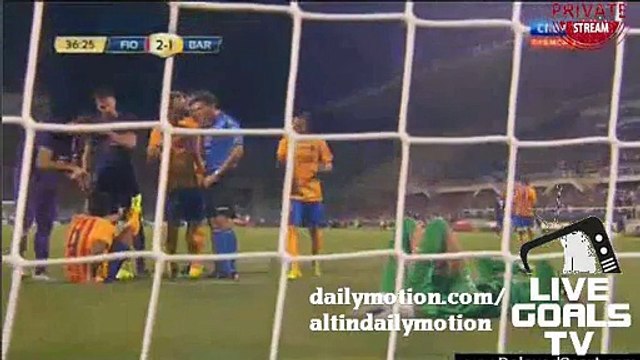 Luis Suarez Gets Injured AFC Fiorentina 2-1 FC Barcelona - 02.08.2015