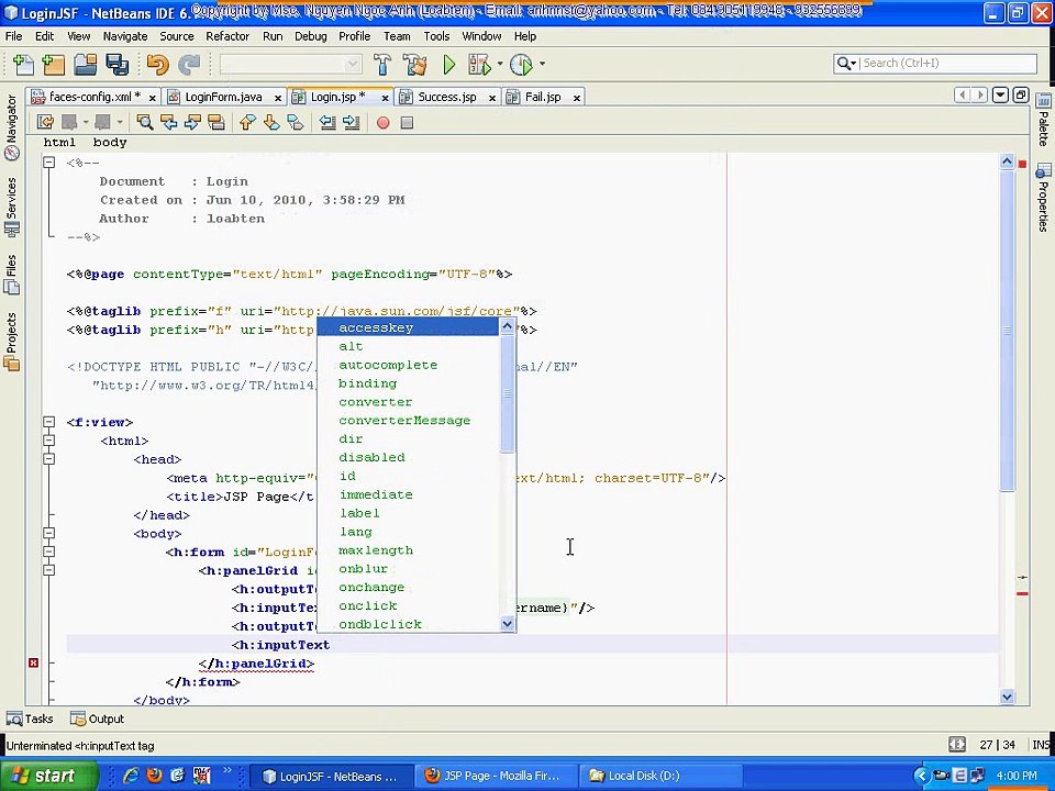 Login JSF