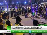 Mass CYCLISTS ARRESTED at monthly Cycling Event on Olympic opening ceremony