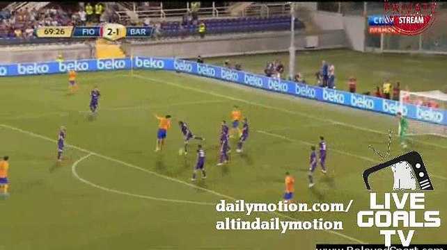 FC Barcelona Fantastic Corner Kick Chance - Fiorentina 2-1 Barcelona - 02.08.2015