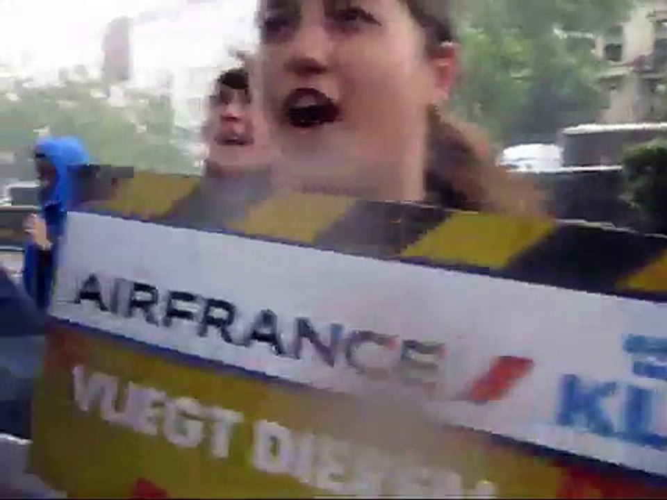 Manifestation devant le siège d'Air France-KLM à Bruxelles