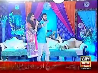 Agha Ali And Zahlay Sarhadi Singing in Sanam Baloch Show