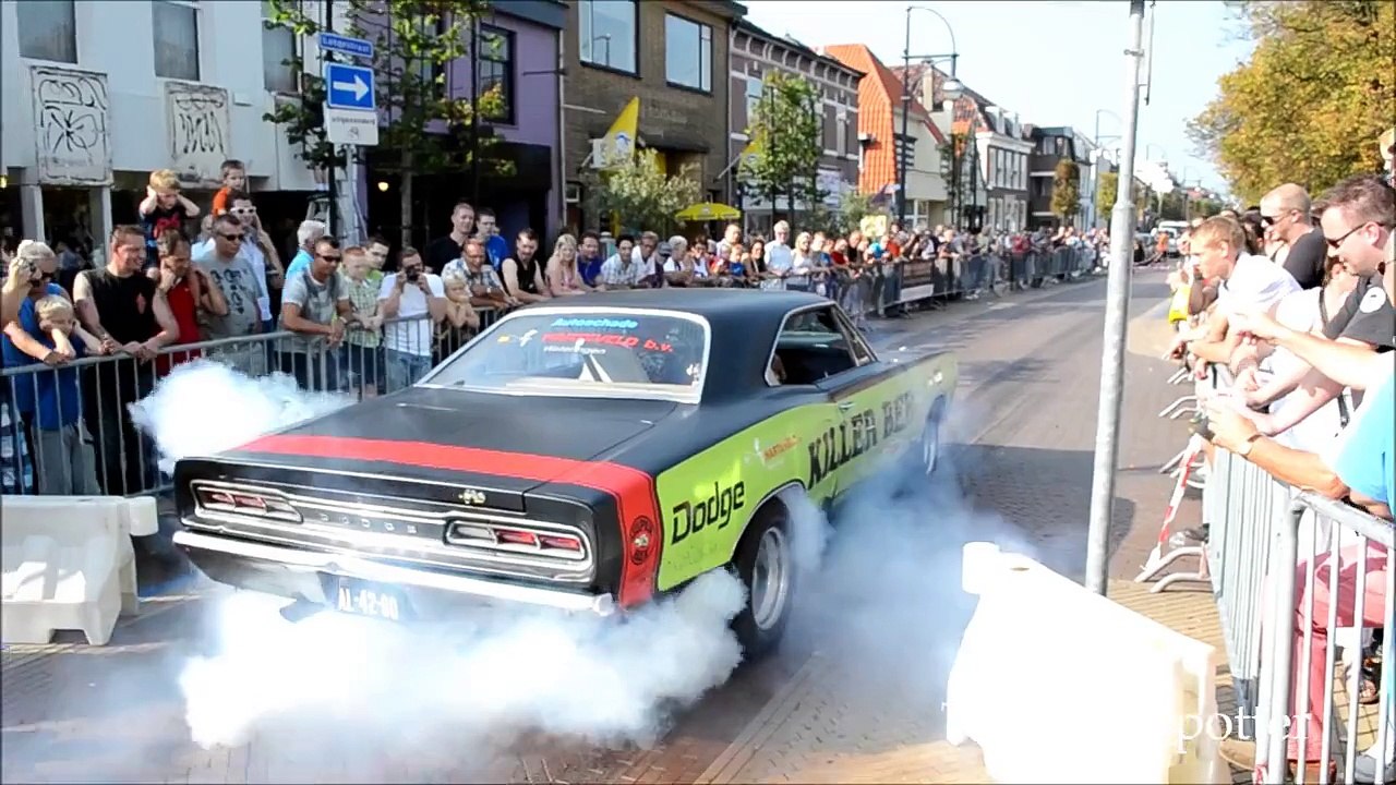 Muscle Cars Doing Burnout