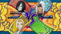 Orochimaru vs Jiraya and Tsunade - Naruto Shippuden: Clash of Ninja Revolution 3 [dc28]