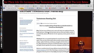Testosterone Boosting Diet - How To Increase Testosterone Naturally With Food