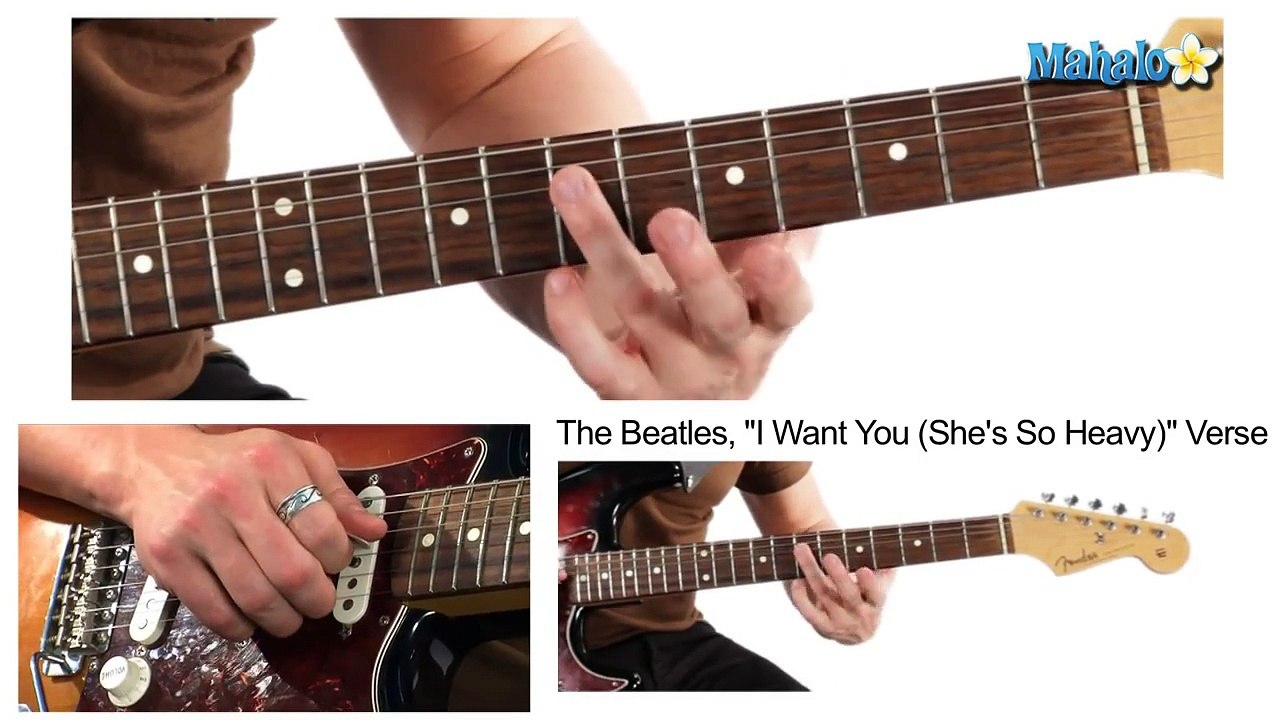 How to Play I Want You (She's So Heavy) by The Beatles on Guitar