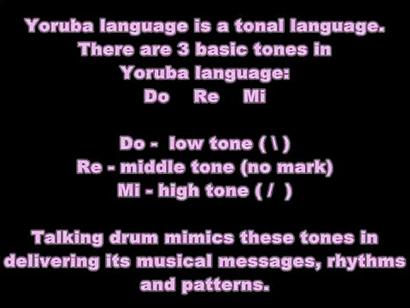 ⁣3 Basic Tones in Yoruba Language.