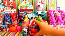 50 Surprise Eggs! HELLO KITTY CARS MARVEL SpongeBob Pixar Mickey Mouse Peppa Pig Monsters Spider Man