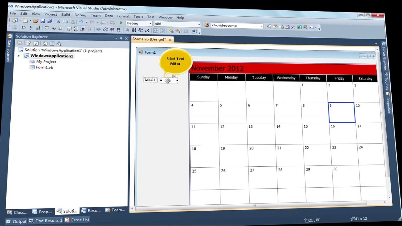 Viscomsoft Tutorial- How to create calendar with VB.NET or C#
