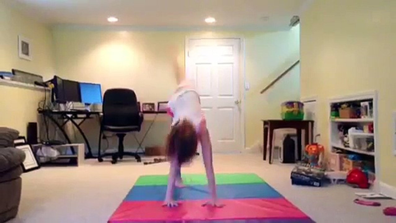 Gymnastics with my cousin!