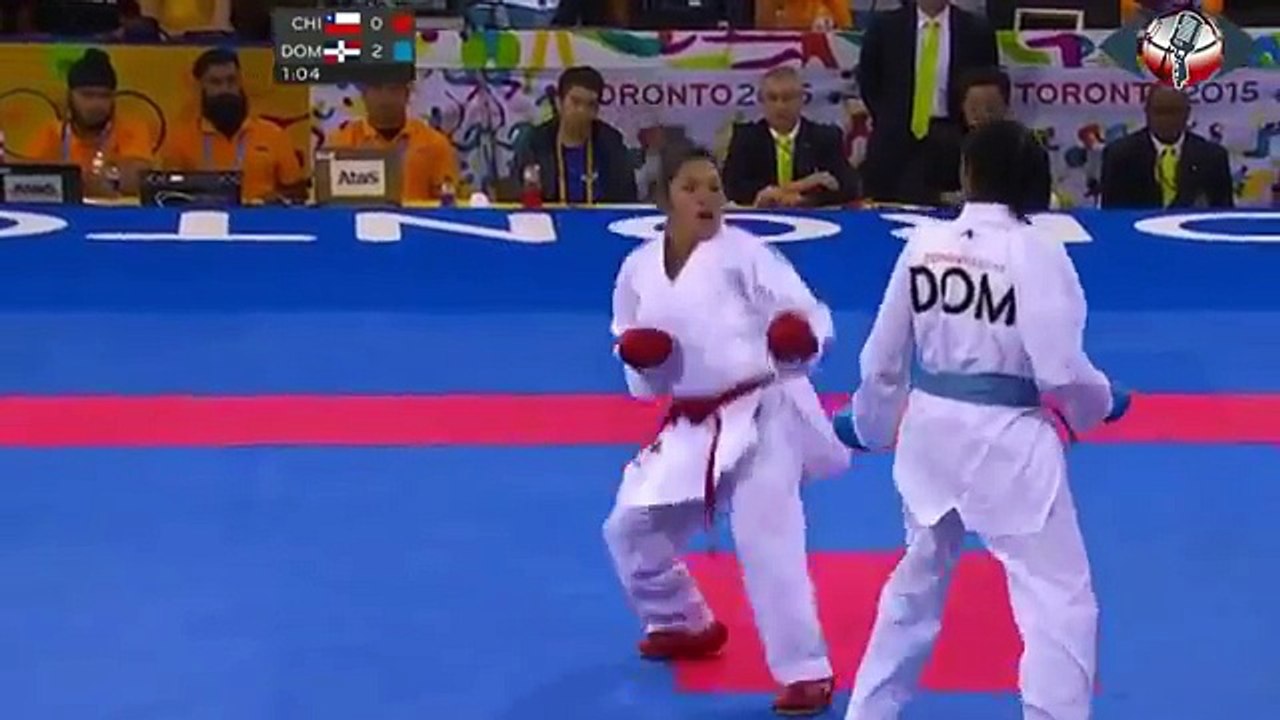 -50 kg VILLANUEVA (DOM) VS BRUNA (CHI) Karate Toronto 2015 Pan Am FINAL