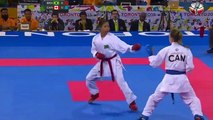 -55 kg KUMIZAKI (BRA) VS CAMPBELL Karate Toronto 2015 Pan Am