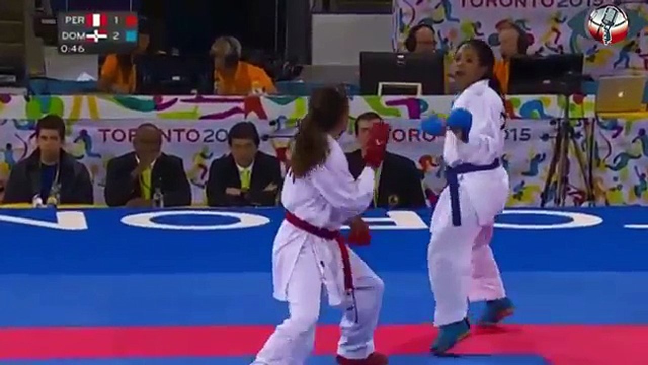 -61 kg GRANDE (PER) VS DIAZ (DOM) Karate Toronto 2015 Pan Am FINAL