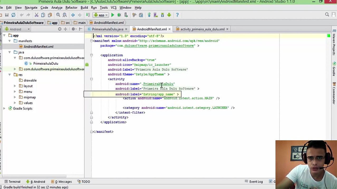 Curso de Android Para Iniciantes - Como Programar para Android no Android Studio - Aula 01