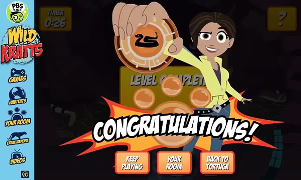 Wild Kratts Slither Run Cartoon Animation PBS Kids Game Play