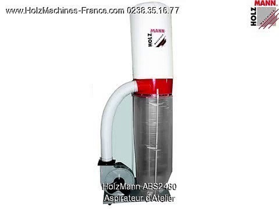 HolzMann ABS 2480 Aspirateur d'Atelier Machine à Bois