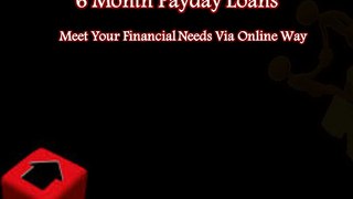 Bad Credit 6 Month Loans: Master Key That Can Assist You From Any Financial Trouble