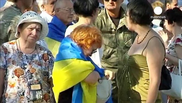 Ουκρανία: Διαδηλώσεις κατά της ουδέτερης ζώνης στη Μαριούπολη