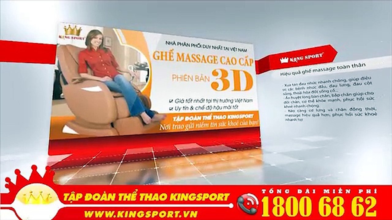 Ghế massage cao cấp KingSport phiên bản 3D new 2015