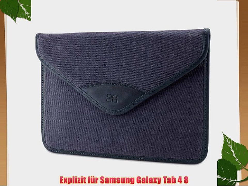 Bouletta Envelope Blau Samsung Galaxy Tab 4 8 Leder Canvas Tasche H?lle Book Case Cover Sleeve