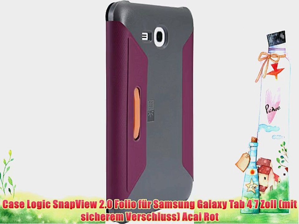 Case Logic SnapView 2.0 Folio f?r Samsung Galaxy Tab 4 7 Zoll (mit sicherem Verschluss) Acai
