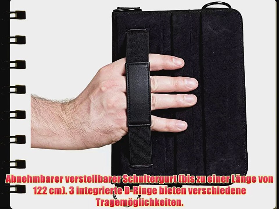 Cooper Cases(TM) Magic Carry Archos 80 Carbon / 80 Cesium Tablet Folioh?lle mit Schultergurt