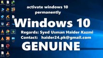 How to Activate winodows 10 & pro &  N genuine : windows 10 crack : windows 10 pro serial key