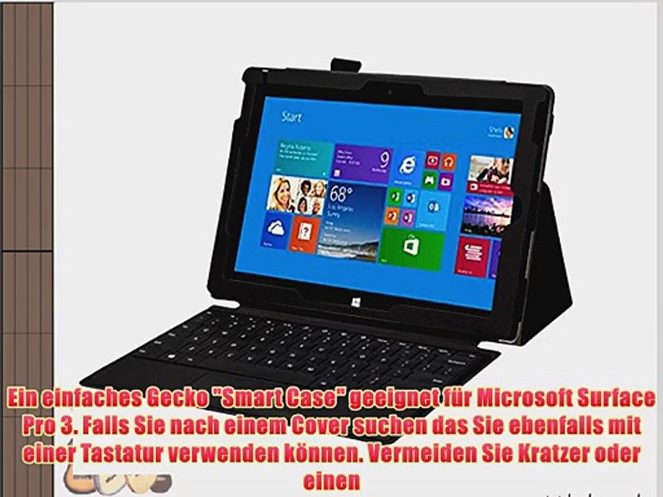 Die original GeckoCovers Microsoft Surface Pro 3 H?lle Cover Case Etui Tasche mit Aufsteller