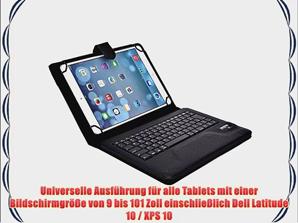 Cooper Cases(TM) Infinite Executive Dell Latitude 10 / XPS 10 Universal Folio-Tastatur in Schwarz