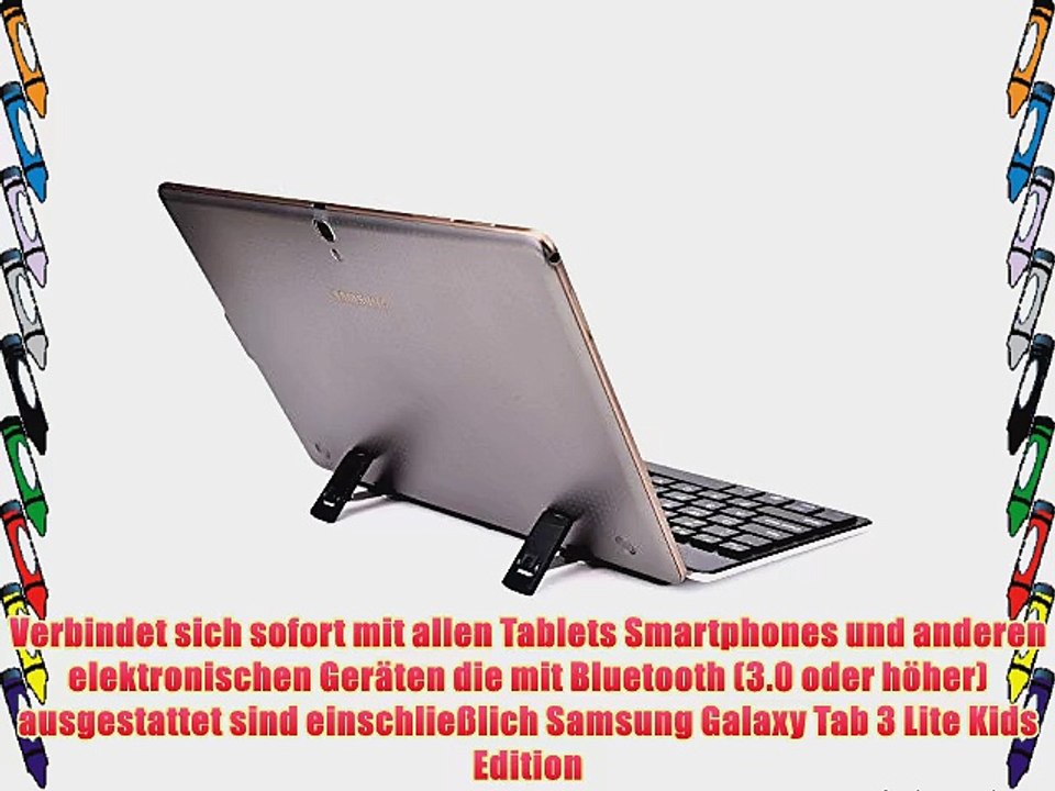 Cooper Cases(TM) GoKey  universelle Bluetooth Funktastatur f?r Samsung Galaxy Tab 3 Lite Kids