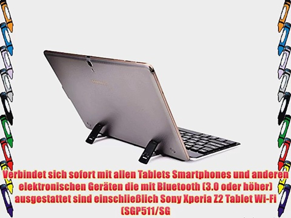 Cooper Cases(TM) GoKey  universelle Bluetooth Funktastatur f?r Sony Xperia Z2 Tablet Wi-Fi