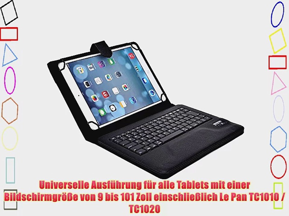 Cooper Cases(TM) Infinite Executive Le Pan TC1010 / TC1020 Universal Folio-Tastatur in Schwarz