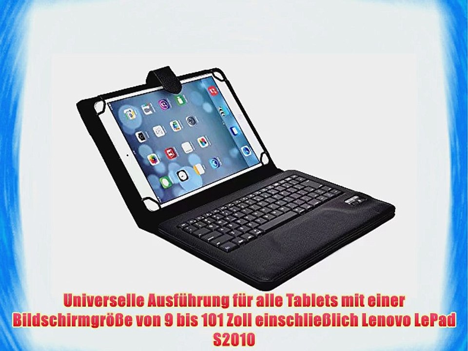Cooper Cases(TM) Infinite Executive Lenovo LePad S2010 Universal Folio-Tastatur in Schwarz