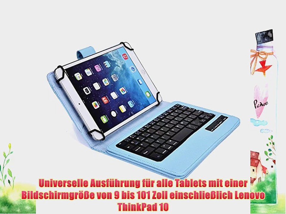Cooper Cases(TM) Infinite Executive Lenovo ThinkPad 10 Universal Folio-Tastatur in Hellblau