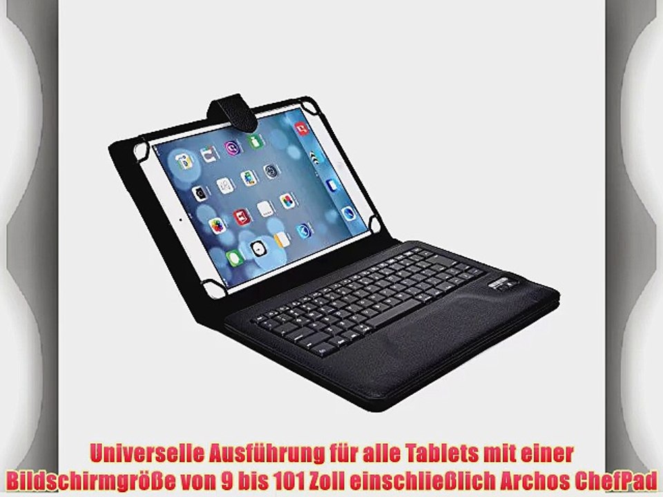 Cooper Cases(TM) Infinite Executive Archos ChefPad Universal Folio-Tastatur in Schwarz (Lederh?lle