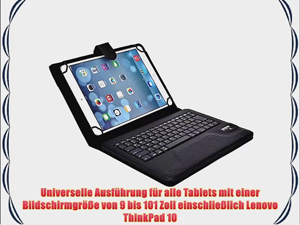 Cooper Cases(TM) Infinite Executive Lenovo ThinkPad 10 Universal Folio-Tastatur in Schwarz